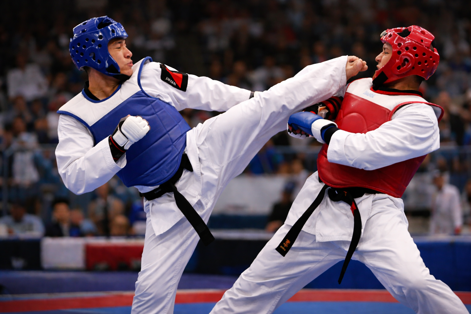 Taekwondo training at Q Combat Academy